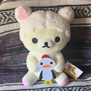 NWT San-X Rilakkuma Bubble Bath w/ Penguin Plush 16"